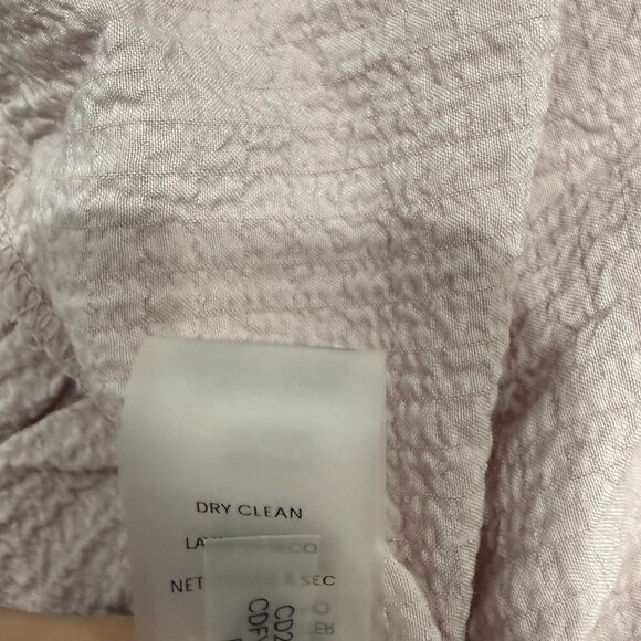 Calvin Klein Pink Textured Midi Dress V Neckline Smocked Waist Size 6 - Picture 4 of 9